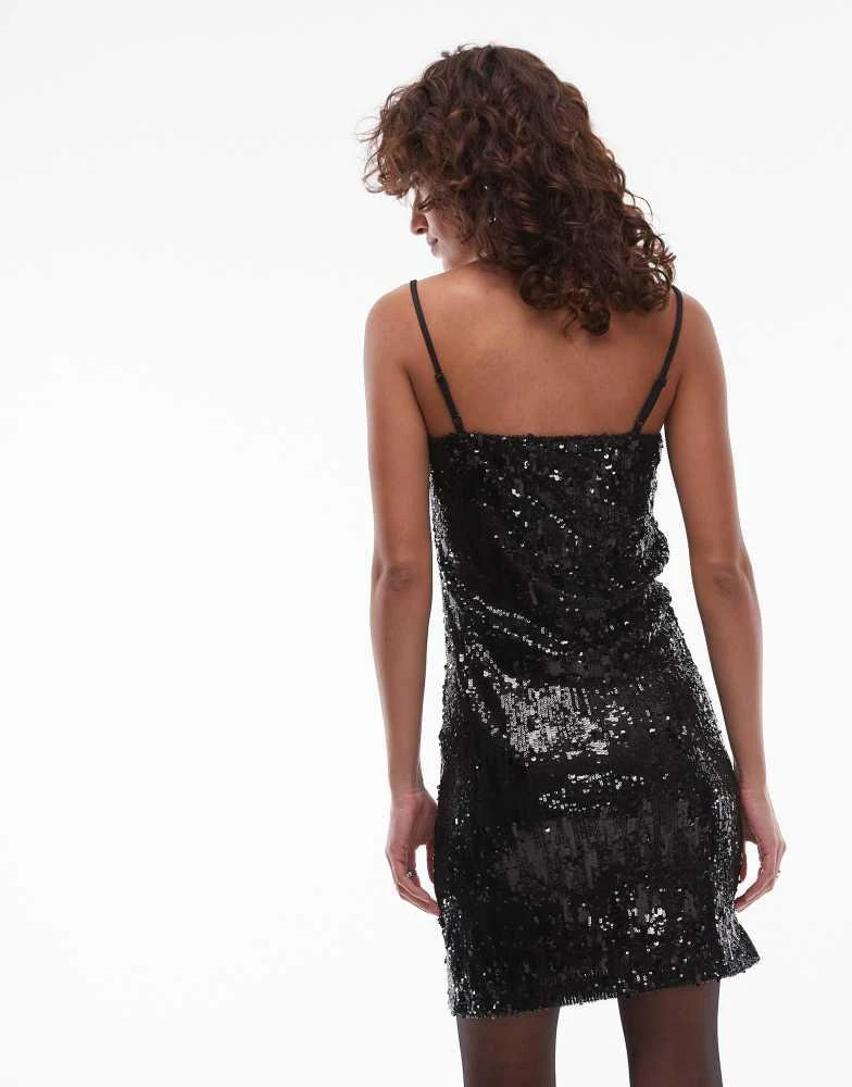 Topshop sequin strappy mini dress in black  On Sale Now with Up to 45% Off  | Discover Exclusive Deals & Savings at BeyondStyle  Authentic Topshop  Home|women with Limited-Time Discounts, Free