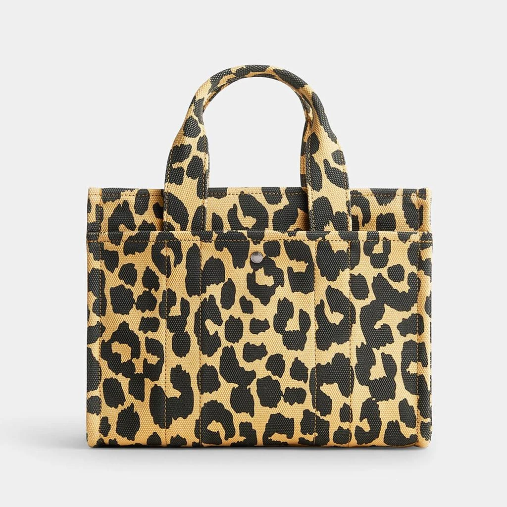 Coach Coach Cargo Tote 26 Leopard Print Cotton Canvas Bag 4