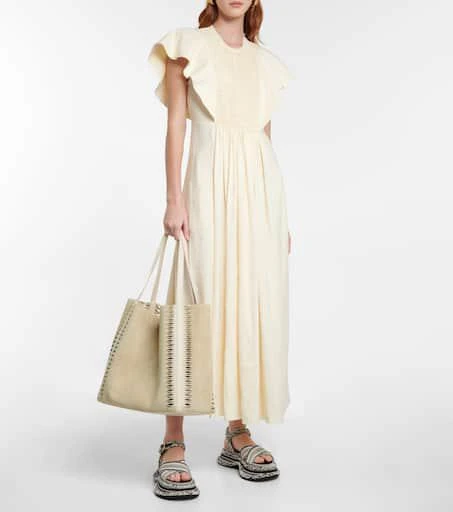 Chloé Louela suede and leather tote bag 5