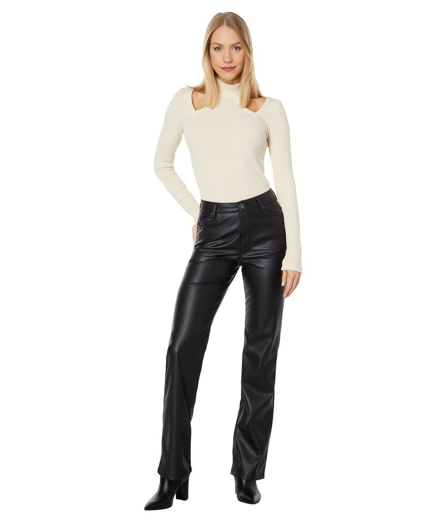 MONROW Rib Cutout Turtleneck 4