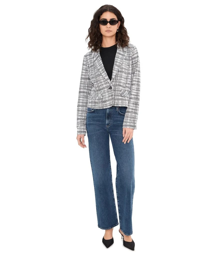 Liverpool Los Angeles Plaid Boucle Knit Cropped Blazer 2
