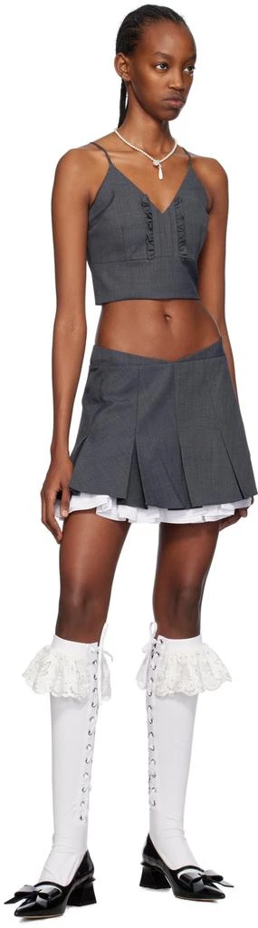 Shushu/Tong Gray Layered Miniskirt 4