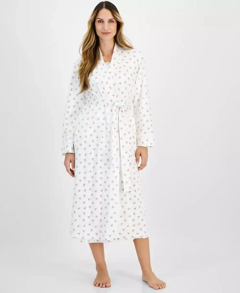 Charter Club Women's Cotton Floral Long Robe, Created for Macy's 1