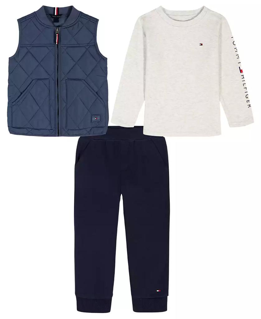 Tommy Hilfiger Baby Boys 3-Piece T-shirt, Vest and Joggers Set