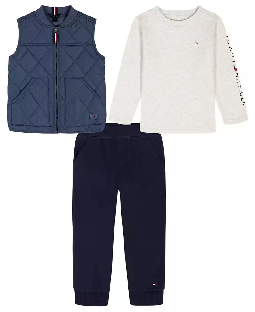 Tommy Hilfiger Baby Boys 3-Piece T-shirt, Vest and Joggers Set 1