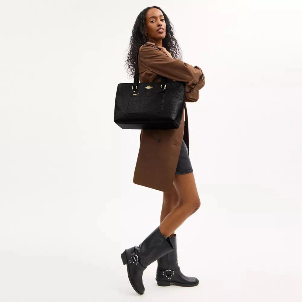 Coach Station Tote Bag In Signature Leather 2