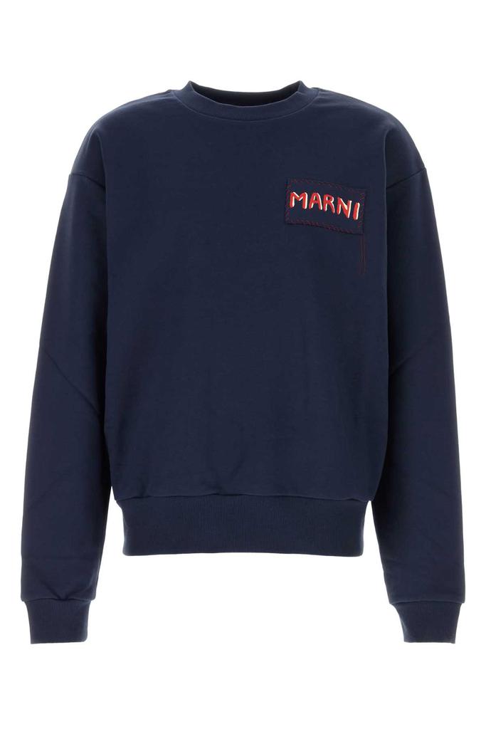 Marni Dark Blue Cotton Sweatshirt