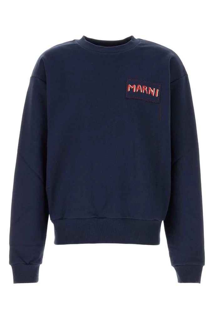 Marni Dark Blue Cotton Sweatshirt 1