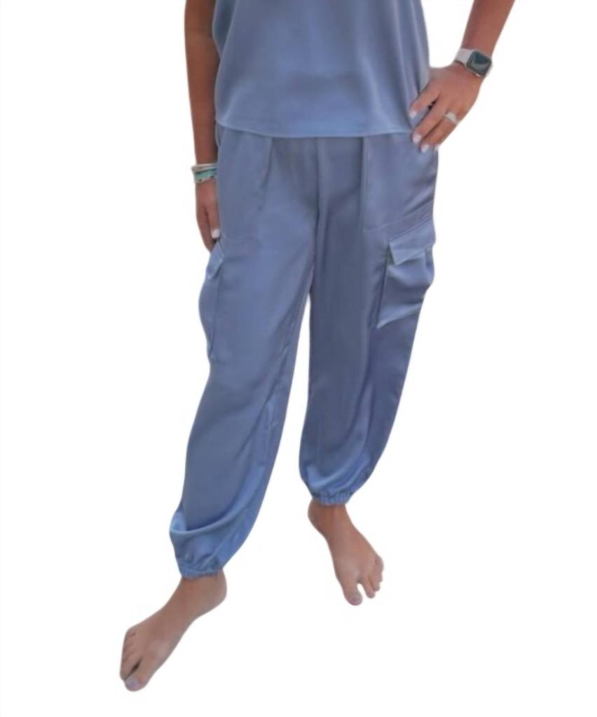 Bobi Bobi - Satin Jogger With Cargo Pockets