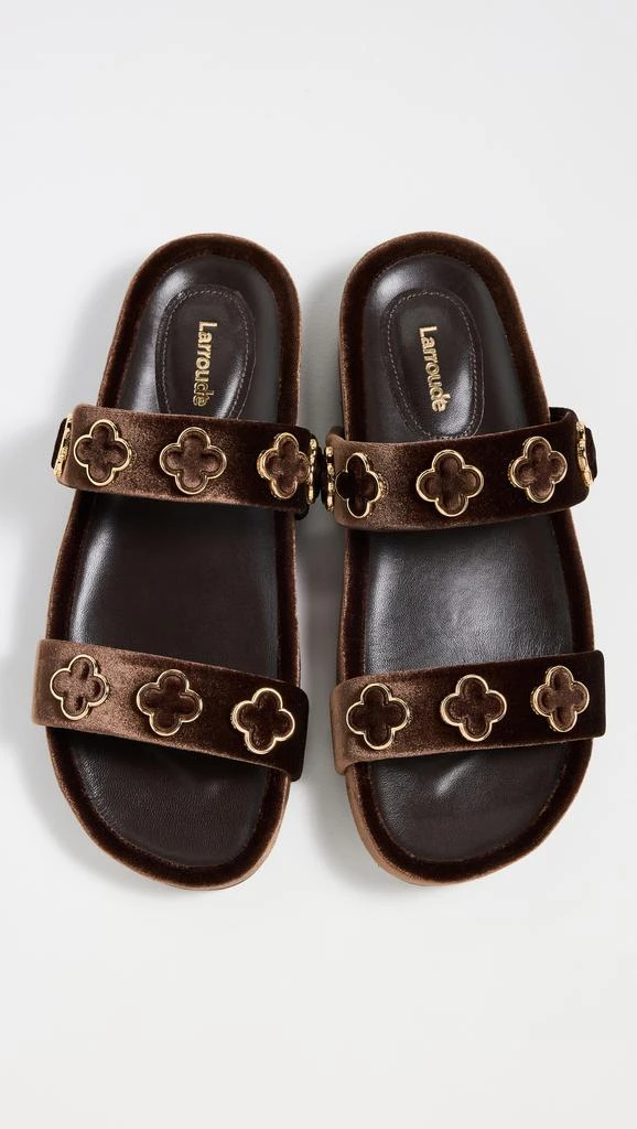 Larroude Milan Piccolo Velvet Slides 1