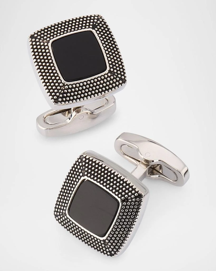 Link Up Men's Black Onyx Square Cufflinks 3