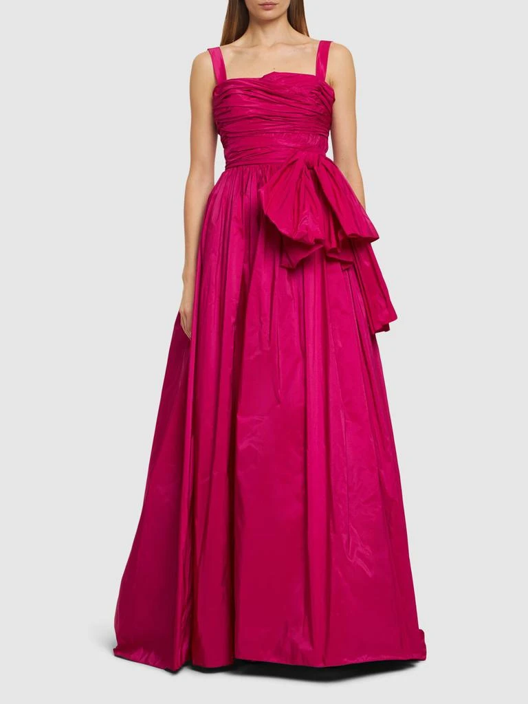 Zuhair Murad Draped Taffeta Square Neck Long Dress 1