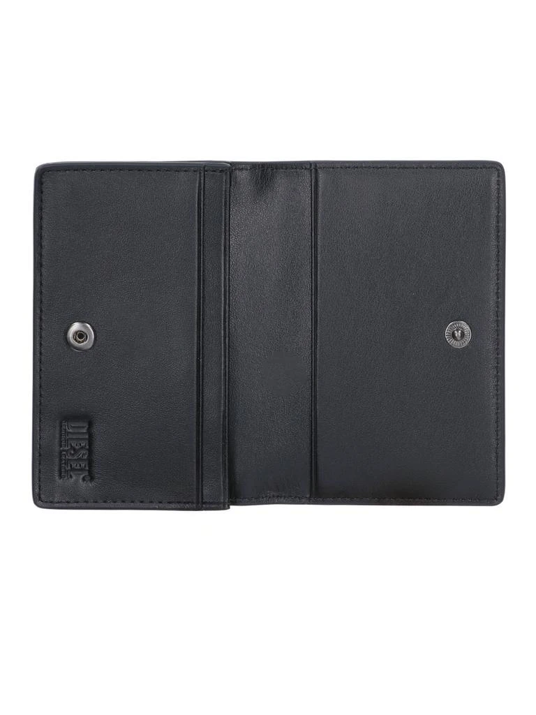 Diesel Black Leather Cardholder With Tone-On-Tone Logo 2