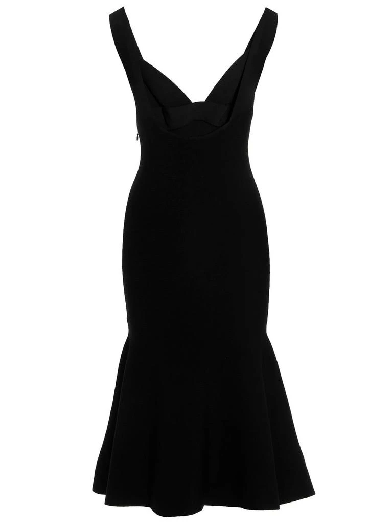 ROLAND MOURET Roland Mouret Stretch Knit Midi Gown 3