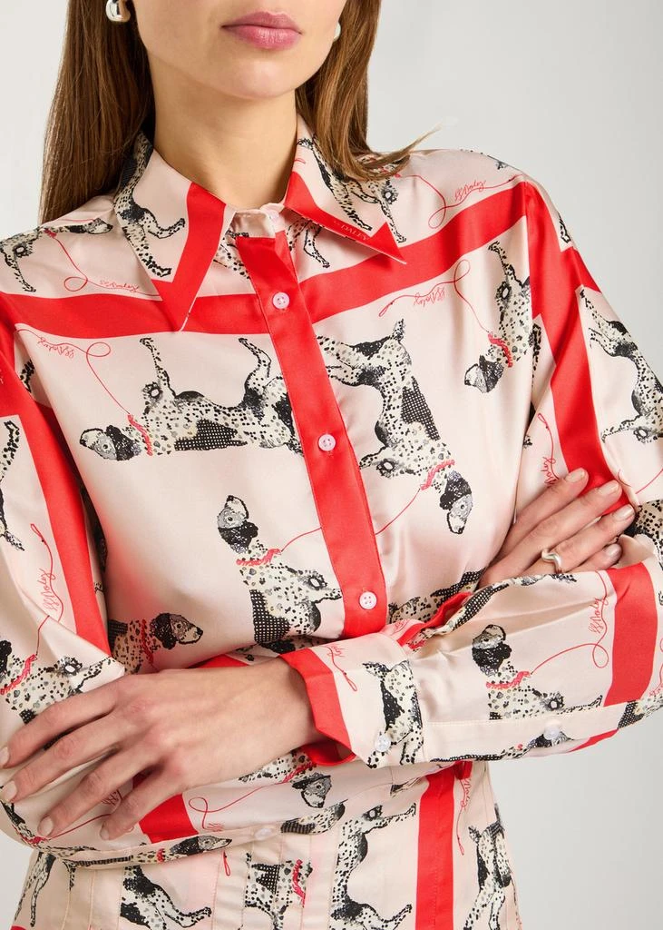 SS DALEY Pointer printed silk shirt 5