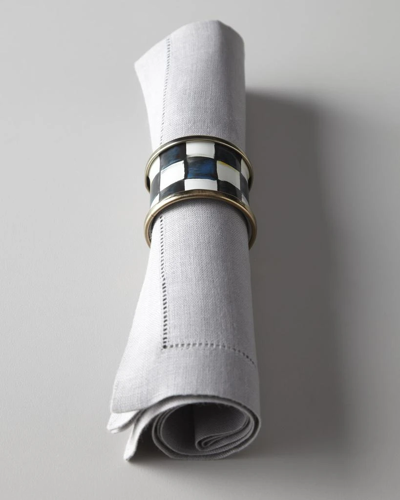 MacKenzie-Childs Four Courtly Check Napkin Rings