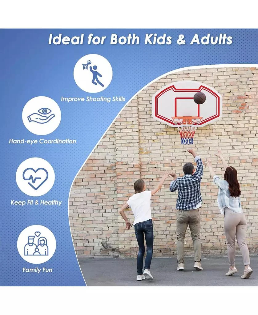 Mecale Large Wall Mounted Basketball Hoop with Shatter-proof Backboard 8