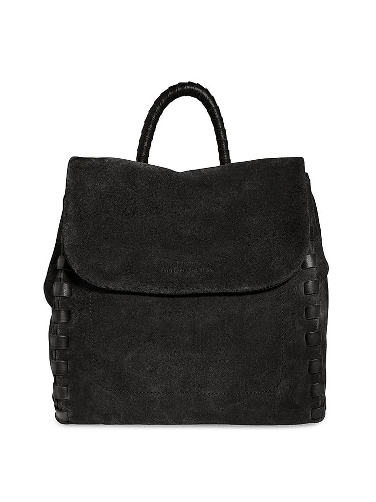 Aimee Kestenberg Zen Black Genuine Suede Leather Backpack Bag Black Away We Go Backpack Designer Leather Handbag For Women  main image 2