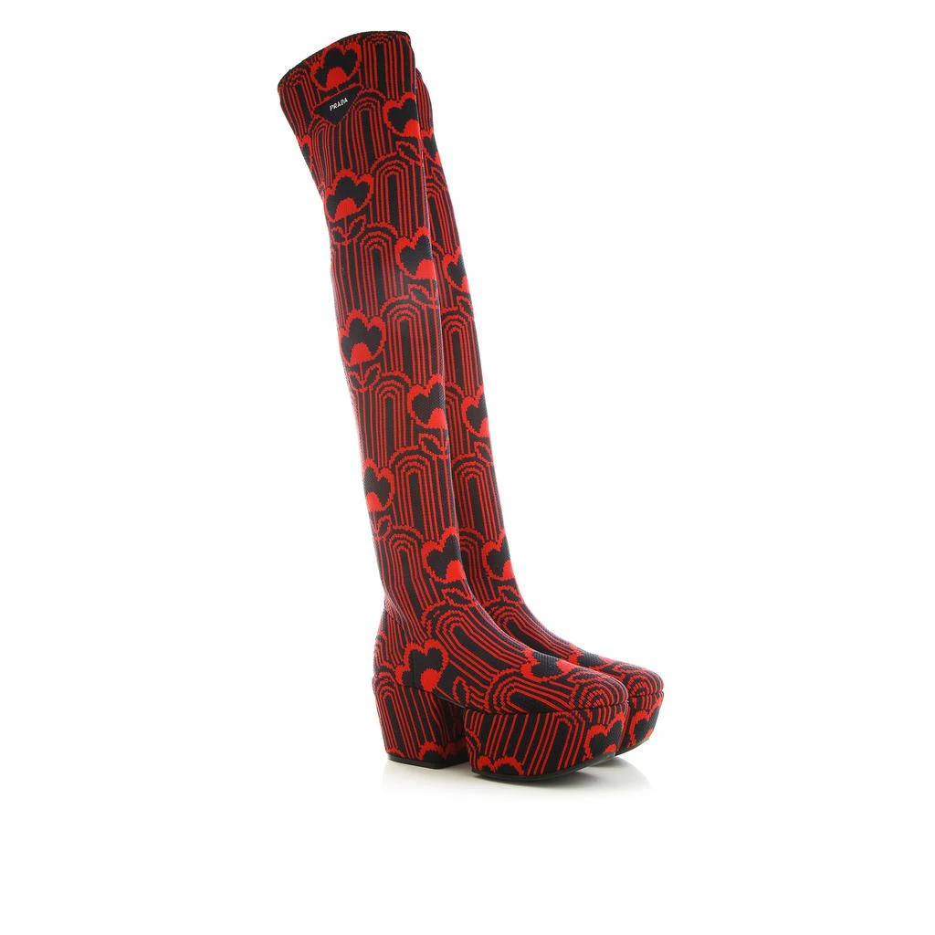 Prada Prada Jaquard Embroidered Boots 2