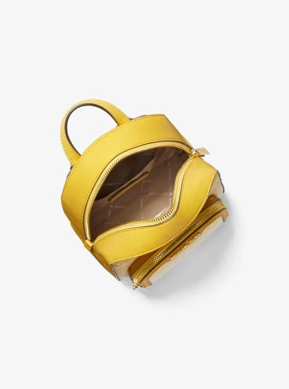 Michael Kors backpack jaycee extra-small ombré logo convertible Golden Yellow Jaycee Extra-Small Ombré Logo Convertible Backpack in CAMEL  main image 4
