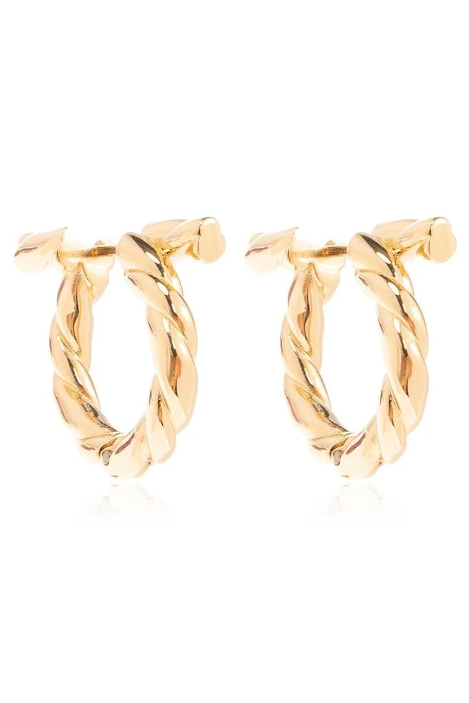 Salvatore Ferragamo Ferragamo Gancini Plaque T-Bar Earrings 1