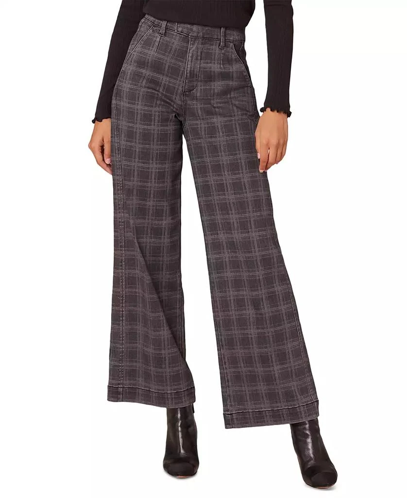 Democracy Women's "Ab" Solution Skyrise Externed-Tab Wide-Leg Pants With Side Panel 1