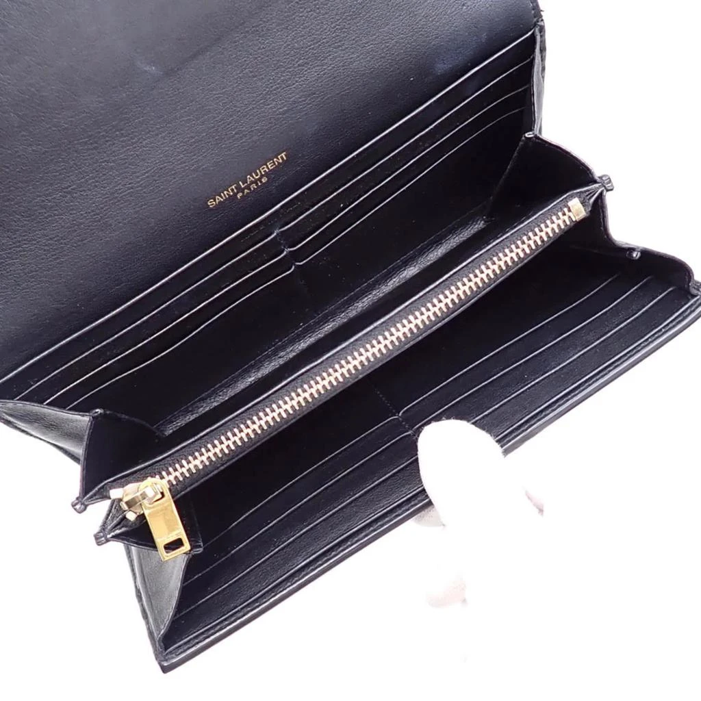 Yves Saint Laurent Leather Long Wallet (Bi-Fold) (Pre-Owned) 4