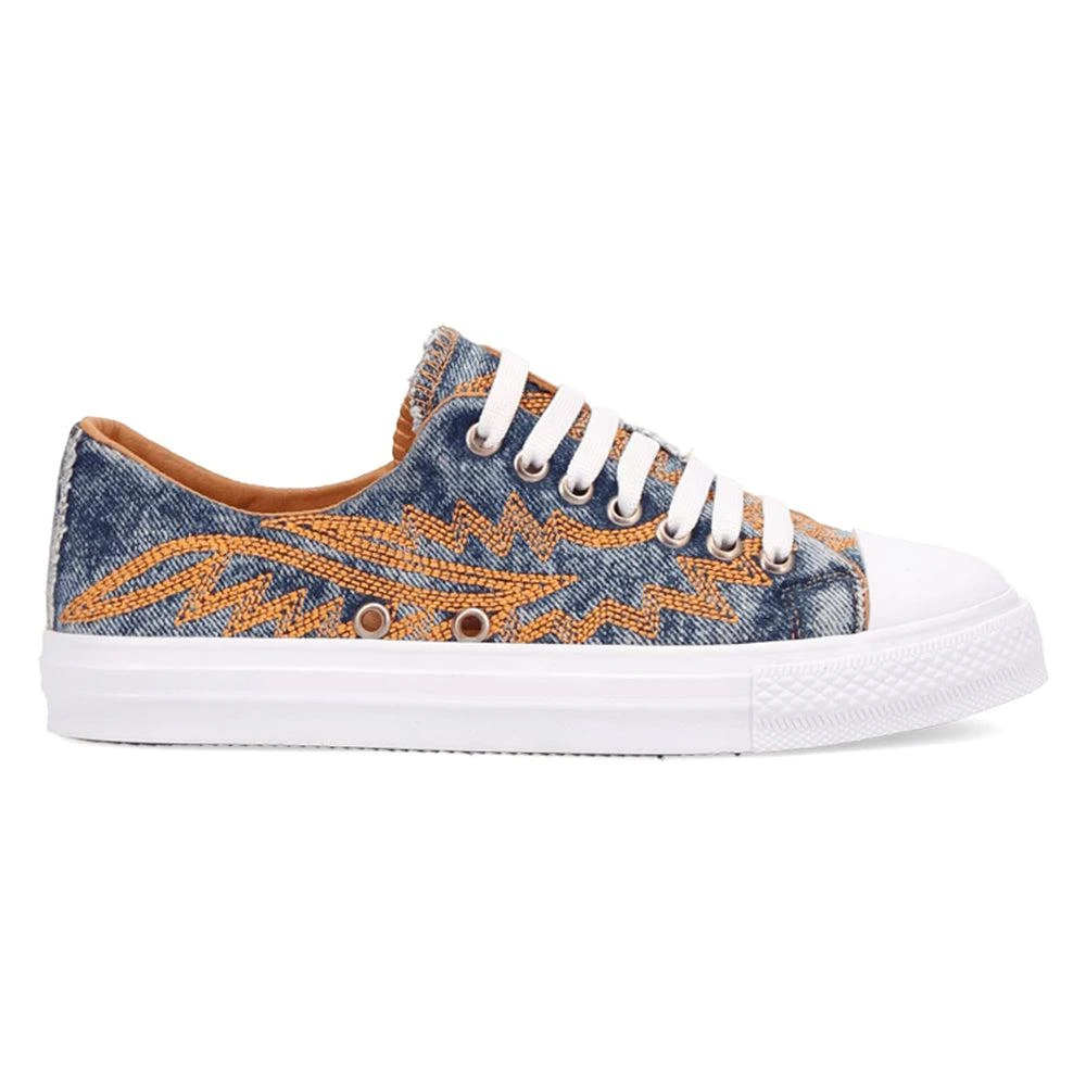 Dingo Campus Embroidered Lace Up Sneakers 1
