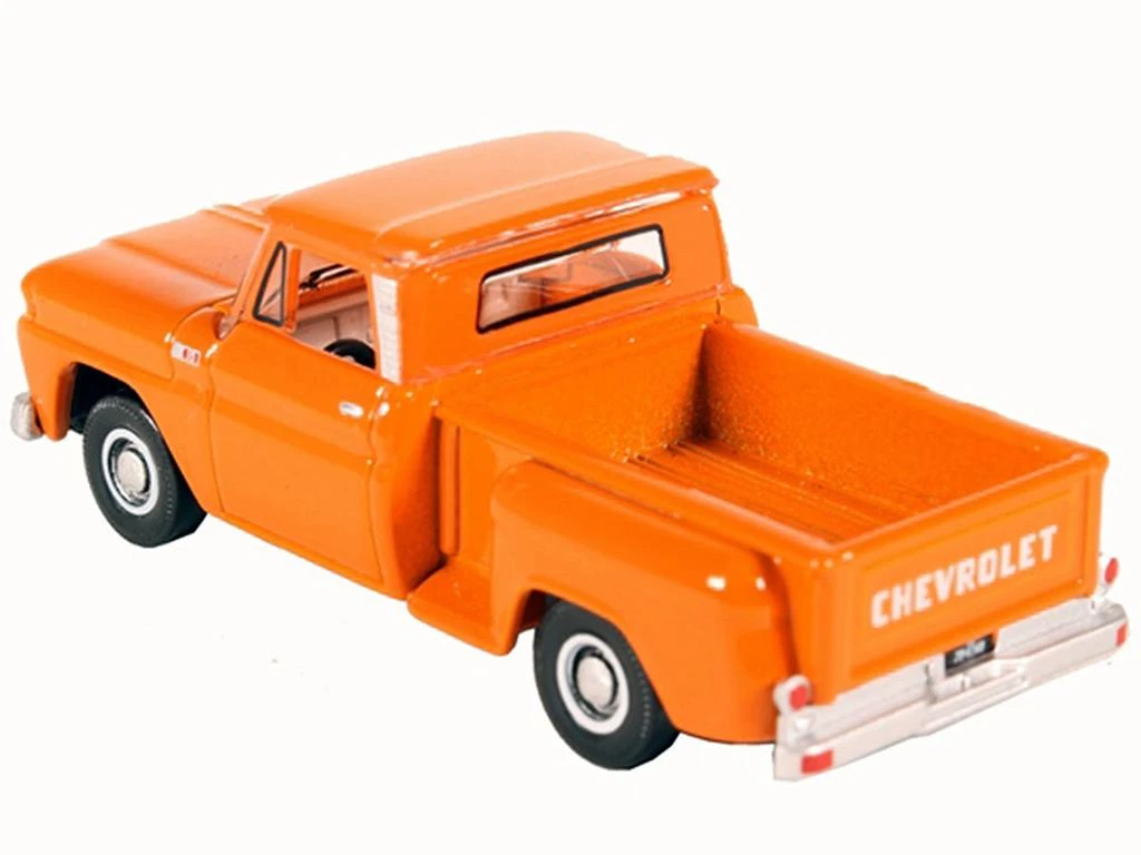 Oxford Diecast 1965 Chevrolet C10 Stepside Pickup Truck Orange 1/87 (HO) Scale Diecast Model Car by 3