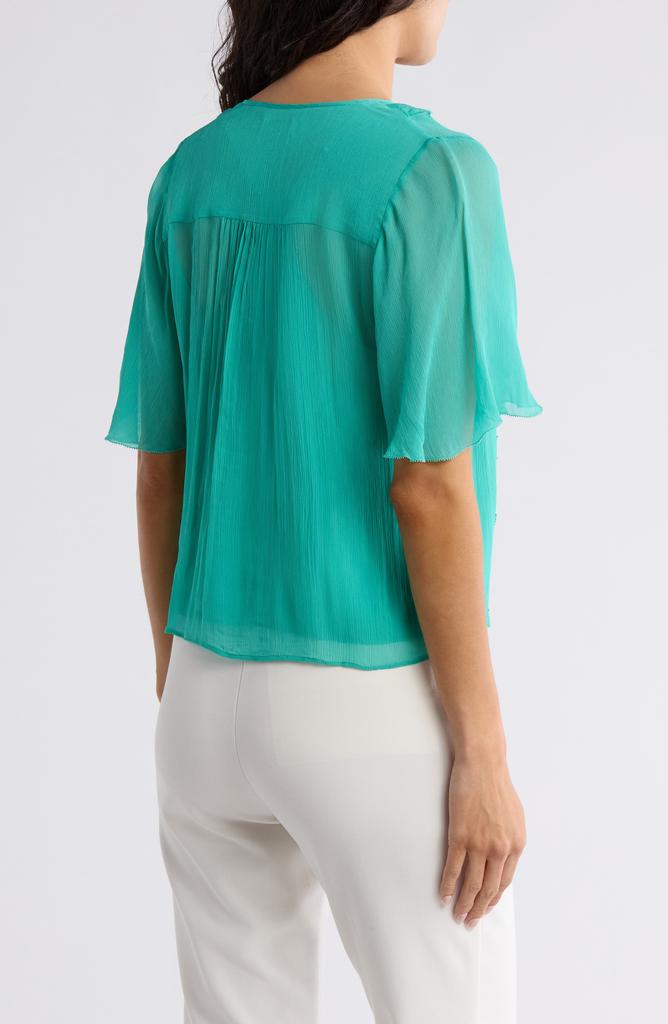 Joie Mikayla Ruffle Short Sleeve Button-Up Shirt