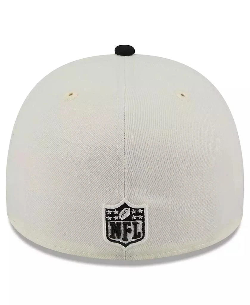 New Era Men's Cream/Black Las Vegas Raiders 2025 NFL Draft A-Frame 59FIFTY Fitted Hat 4