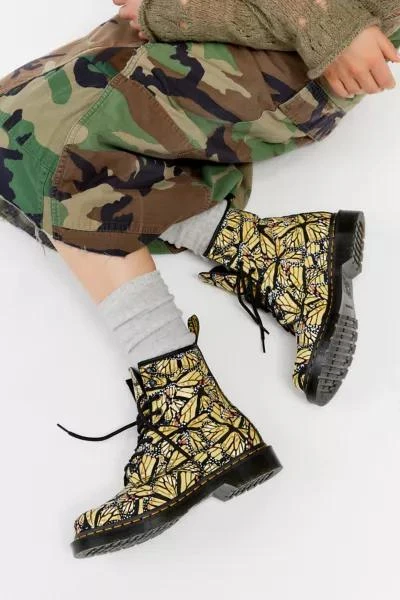 Dr. Martens Dr. Martens Women's 1460 Butterfly Print Suede Lace-Up Boot 1
