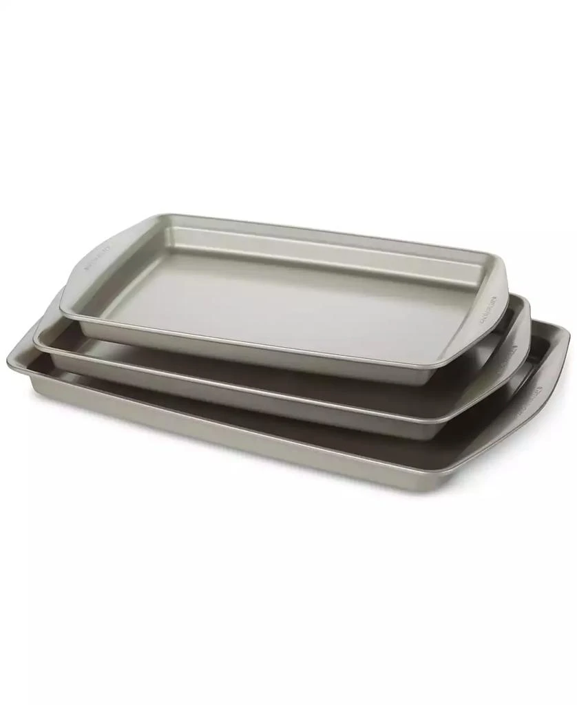Rachael Ray Nonstick Bakeware 3-Pc. Cookie Pan Set, Silver 2