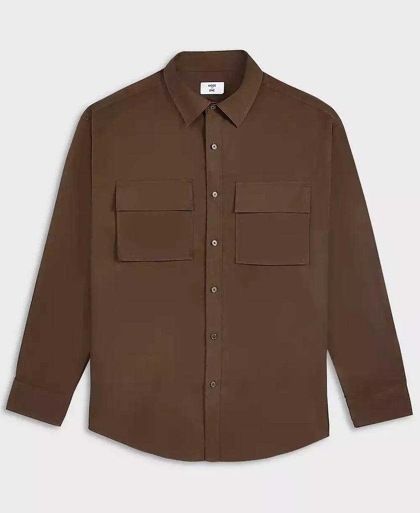 Mode of One Men's Long-Sleeve Button-Front Utility Shirt, Exclusively at Macy's 6