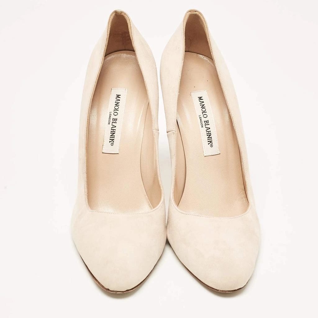 Manolo Blahnik Manolo Blahnik Beige Suede Pointed Toe BB Pumps Size 41 3