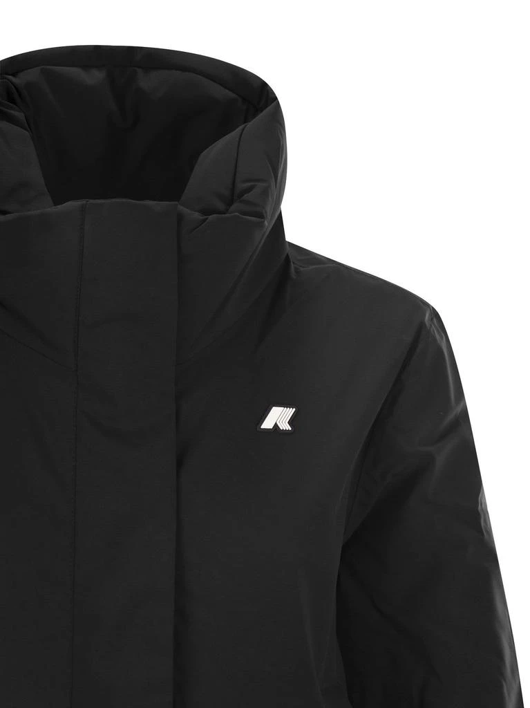 K-Way K-Way Logo Patch Hooded Coat 4