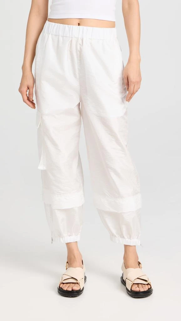 Tibi Crispy Nylon Pull On Joggers 6