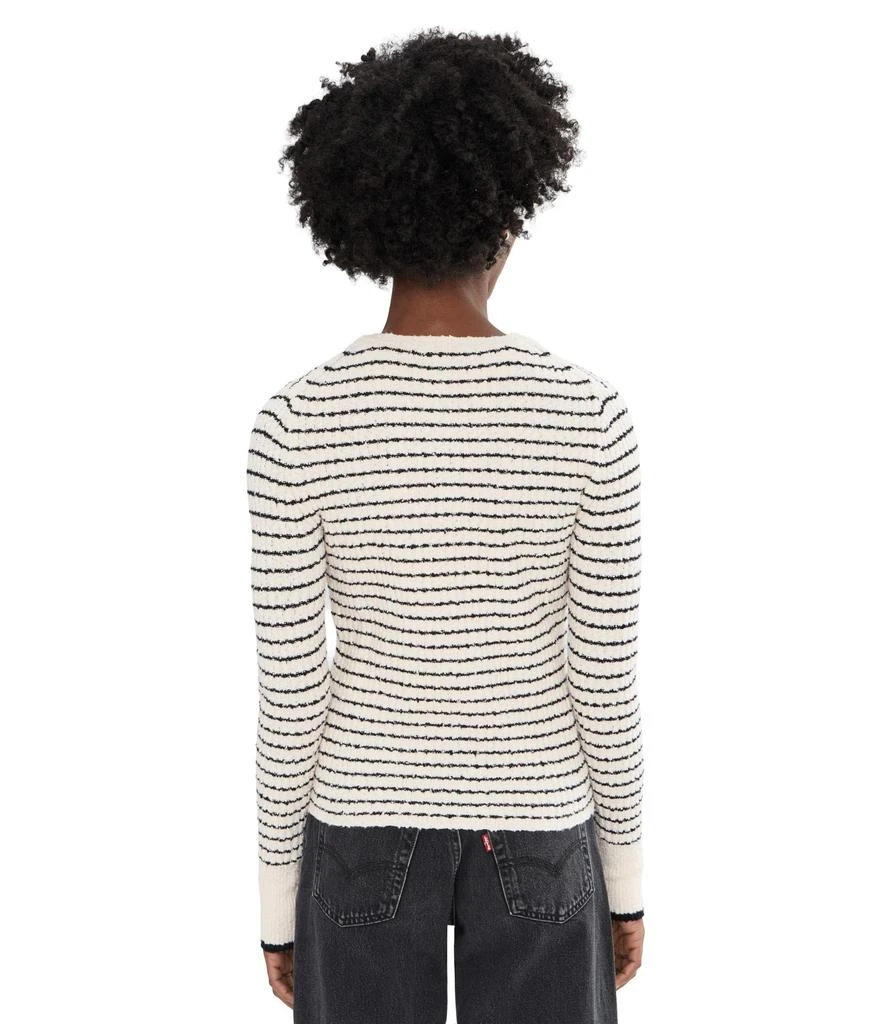 Madewell Striped Bouclé-Knit Cardigan 4