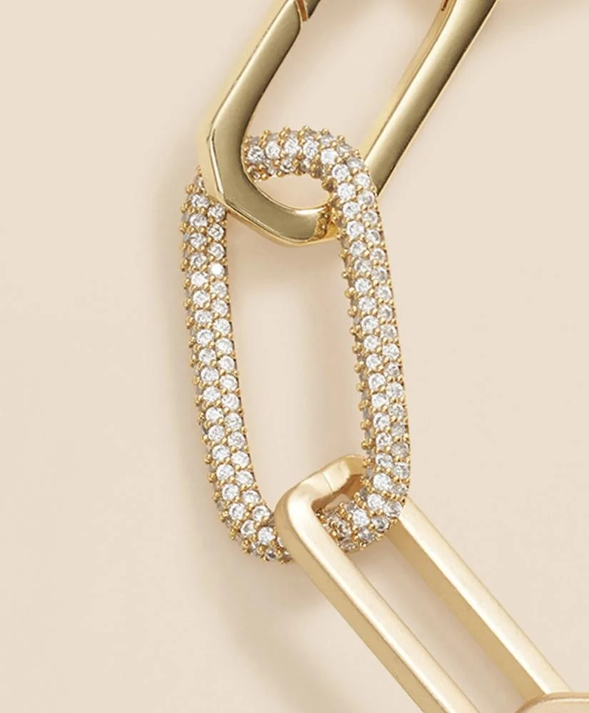 Brooks Brothers Loni Paul Gold Rectangle Paperclip Bracelet in 14K Plated Gold 2