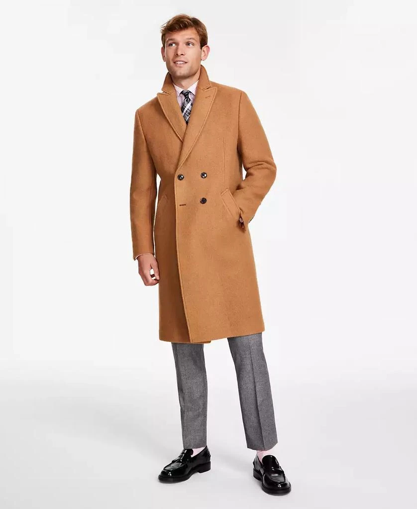 Tommy Hilfiger Men's Modern-Fit Solid Double-Breasted Overcoat 1