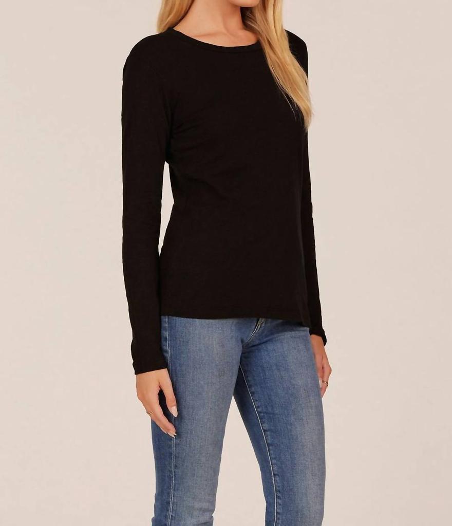 Bobi Bobi - Fitted Long Sleeve Crewneck Top