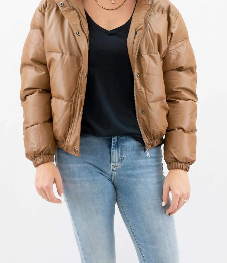 Campbell 
Kramer Campbell 
Kramer - Vegan Leather Puffer Bomber Jacket
