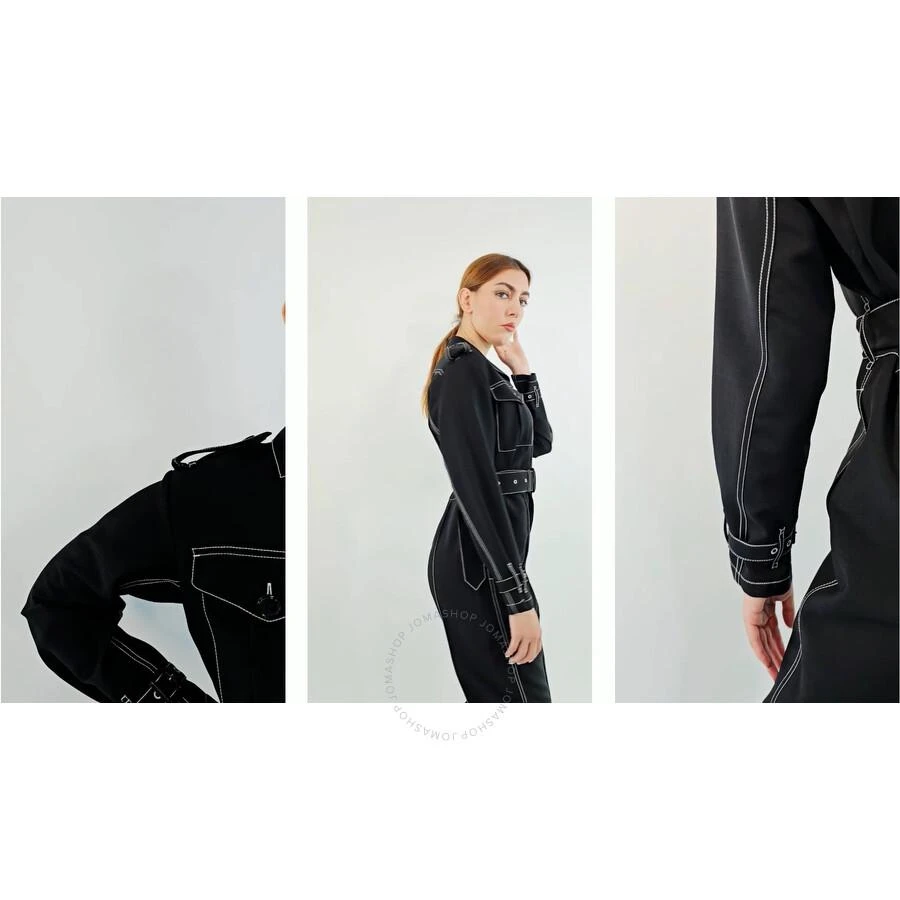 Burberry Black Catalina Long-Sleeve Belted Jumpsuit 1