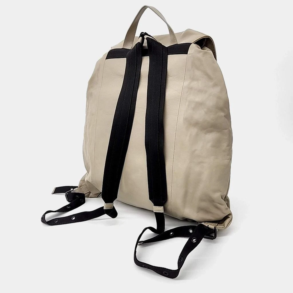 Bottega Veneta Bottega Veneta Beige Intrecciato Leather Backpack  2