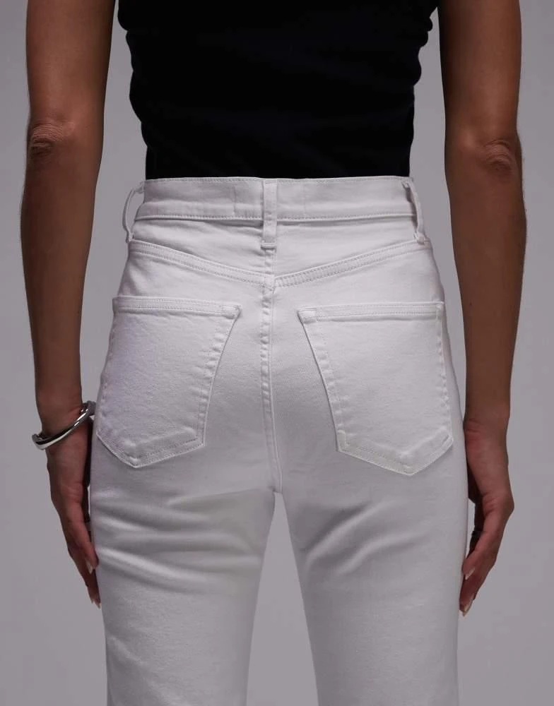 Topshop Topshop high rise Jamie Flare jeans in white 4