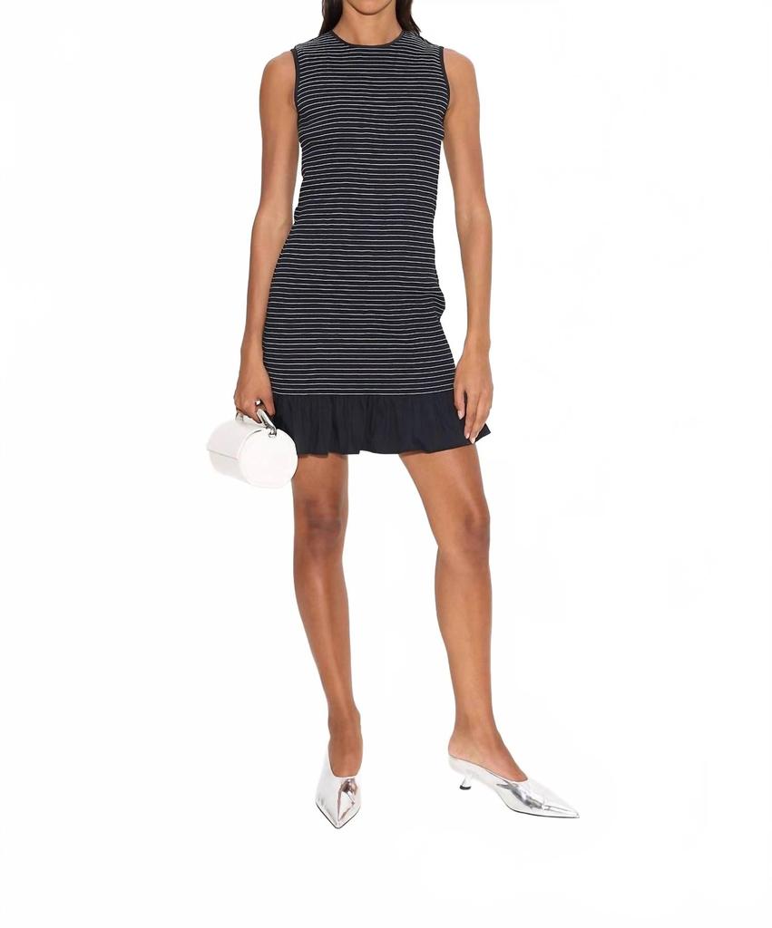 Simon Miller Belle Smocked Mini Dress In Black