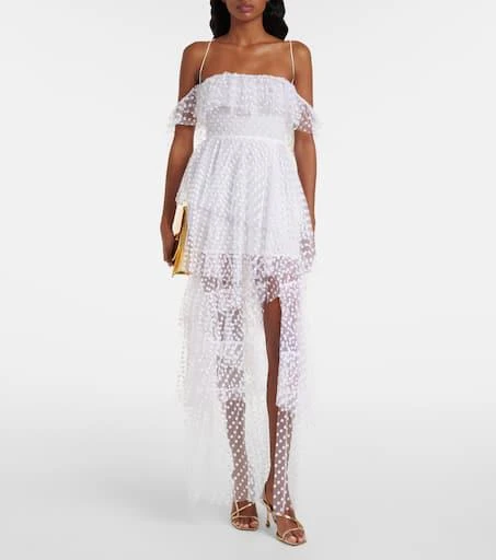 Alexandra Miro Carmen polka-dot tulle maxi dress 2