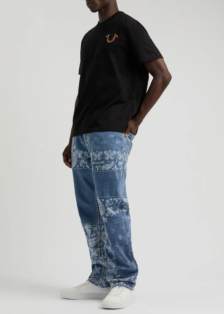 True Religion Bobby bandana-print straight-leg jeans  4