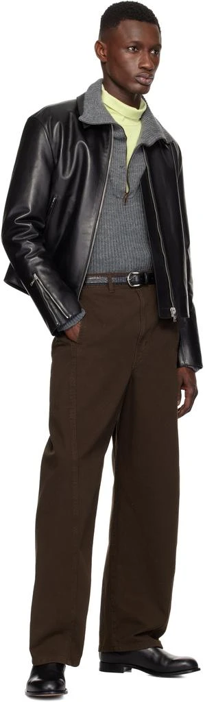 Andersons SSENSE Exclusive Black Mock Croc Belt 3