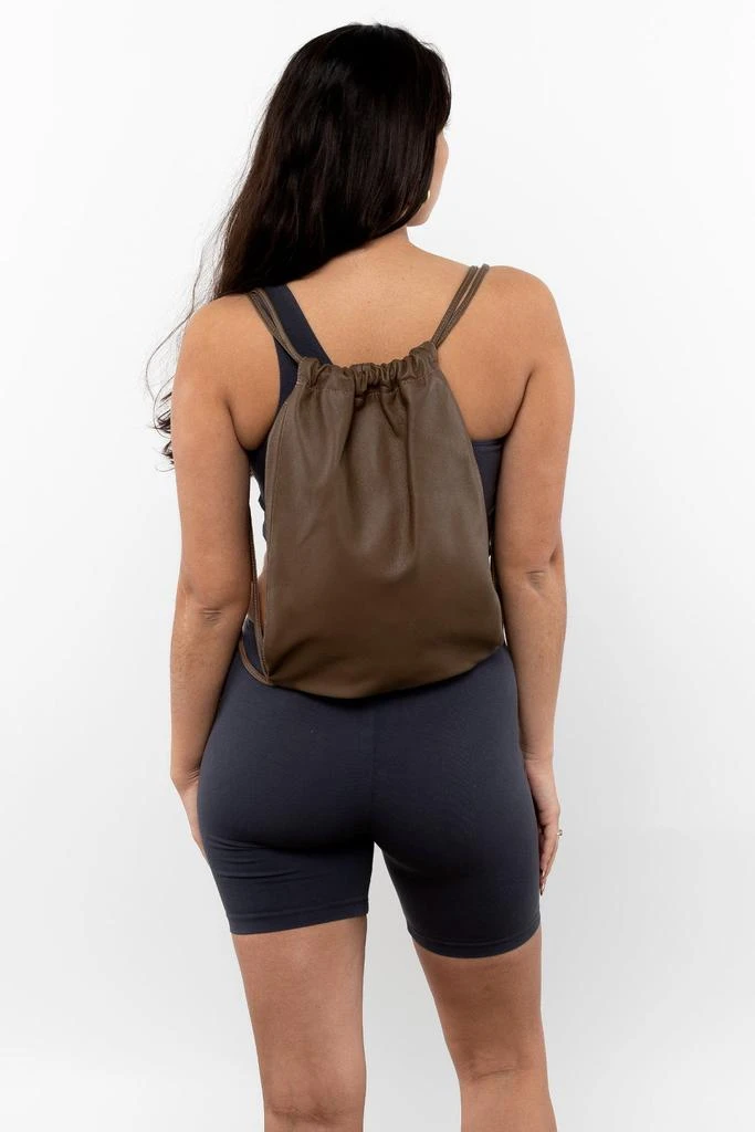 Los Angeles Apparel RLH3414 - Unisex Leather Drawstring Backpack 18